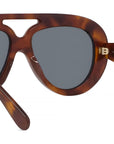 Curvy Tortoise Pilot Sunglasses