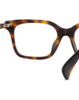 Boke Flower Havana Rectangular Eyeglasses