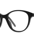 K Logo Black Oval Eyeglasses