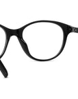 K Logo Black Oval Eyeglasses