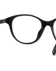 K Logo Black Oval Eyeglasses