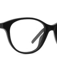 K Logo Black Oval Eyeglasses