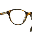 K Logo Havana Oval Eyeglasses