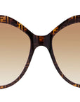 Baguette Havana Cat Eye Sunglasses