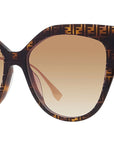 Baguette Havana Cat Eye Sunglasses