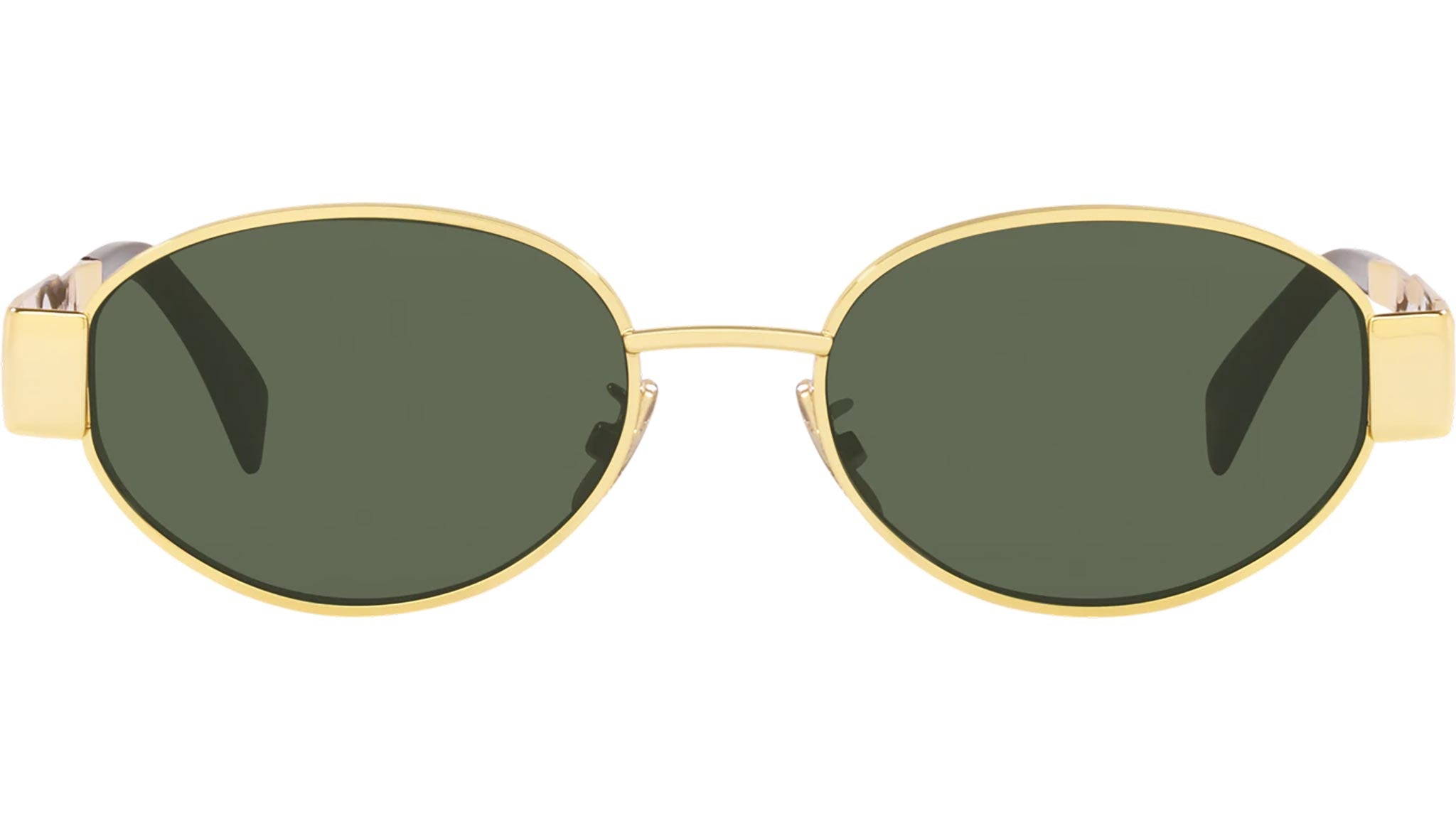 Metal Triomphe Gold Oval Sunglasses