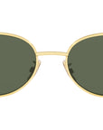 Metal Triomphe Gold Oval Sunglasses