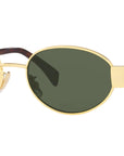 Metal Triomphe Gold Oval Sunglasses