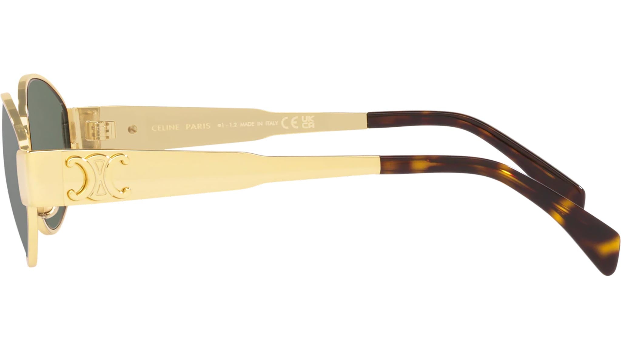 Metal Triomphe Gold Oval Sunglasses