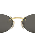 Fendi First Crystal Gold Oval Sunglasses