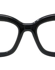 Curvy Black Geometric Eyeglasses