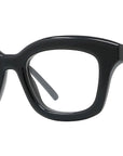 Curvy Black Geometric Eyeglasses