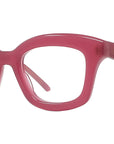 Curvy Pink Square Eyeglasses