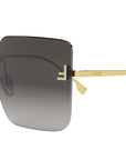 Fendi First Shiny Endura Gold Square Sunglasses