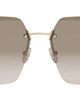 Fendi First Shiny Endura Gold Square Sunglasses