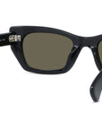 Boke Flower Black Geometric Sunglasses