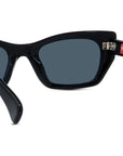 Boke Flower Black Geometric Sunglasses