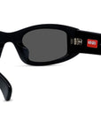 Boke Flower Black Rectangular Sunglasses