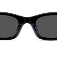 Boke Flower Black Rectangular Sunglasses