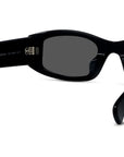 Boke Flower Black Rectangular Sunglasses