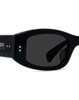 Boke Flower Black Rectangular Sunglasses