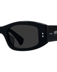 Boke Flower Black Rectangular Sunglasses