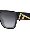 Fendi First Black Rectangular Sunglasses