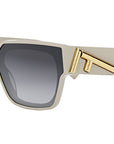 Fendi First Ivory Oval Sunglasses