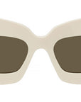 Anagram White Rectangular Sunglasses