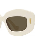 Anagram White Rectangular Sunglasses