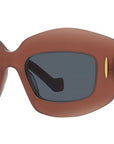 Anagram Red Rectangular Sunglasses