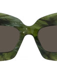 Anagram Green Rectangular Sunglasses