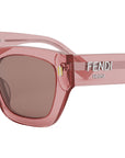 Fendi Roma Red Rectangular Sunglasses