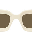 Anagram White Rectangular Sunglasses