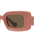 Anagram Pink Rectangular Sunglasses