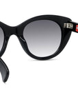 Boke Flower Black Cat eye Sunglasses