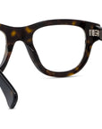 1970 Havana Geometric Eyeglasses