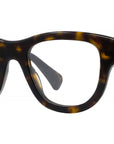 1970 Havana Geometric Eyeglasses