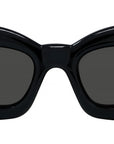 Inflated Black Cat Eye Sunglasses