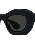 Inflated Black Cat Eye Sunglasses