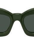 Inflated Green Cat Eye Sunglasses