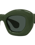 Inflated Green Cat Eye Sunglasses