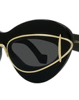 Signature Solid Black Cat Eye Sunglasses