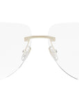 Fendi Sky Yellow Pilot Eyeglasses