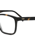 Fendi Fine Havana Rectangular Eyeglasses