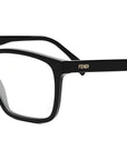 Fendi Fine Black Rectangular Eyeglasses