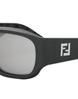 FF Squared Grey Rectangular Sunglasses