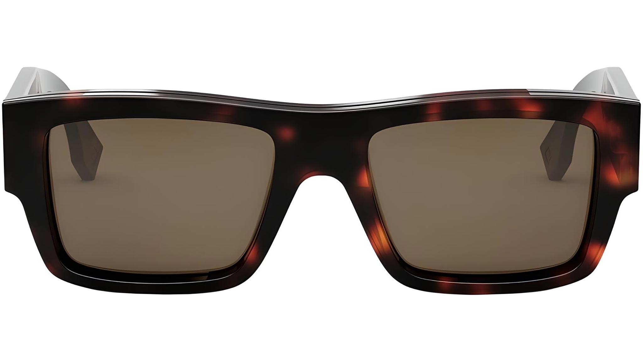 Signature Havana Rectangular Sunglasses