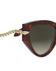 Serpenti Havana Cat Eye Sunglasses