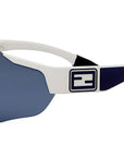 Fendi Sport White Geometric Sunglasses